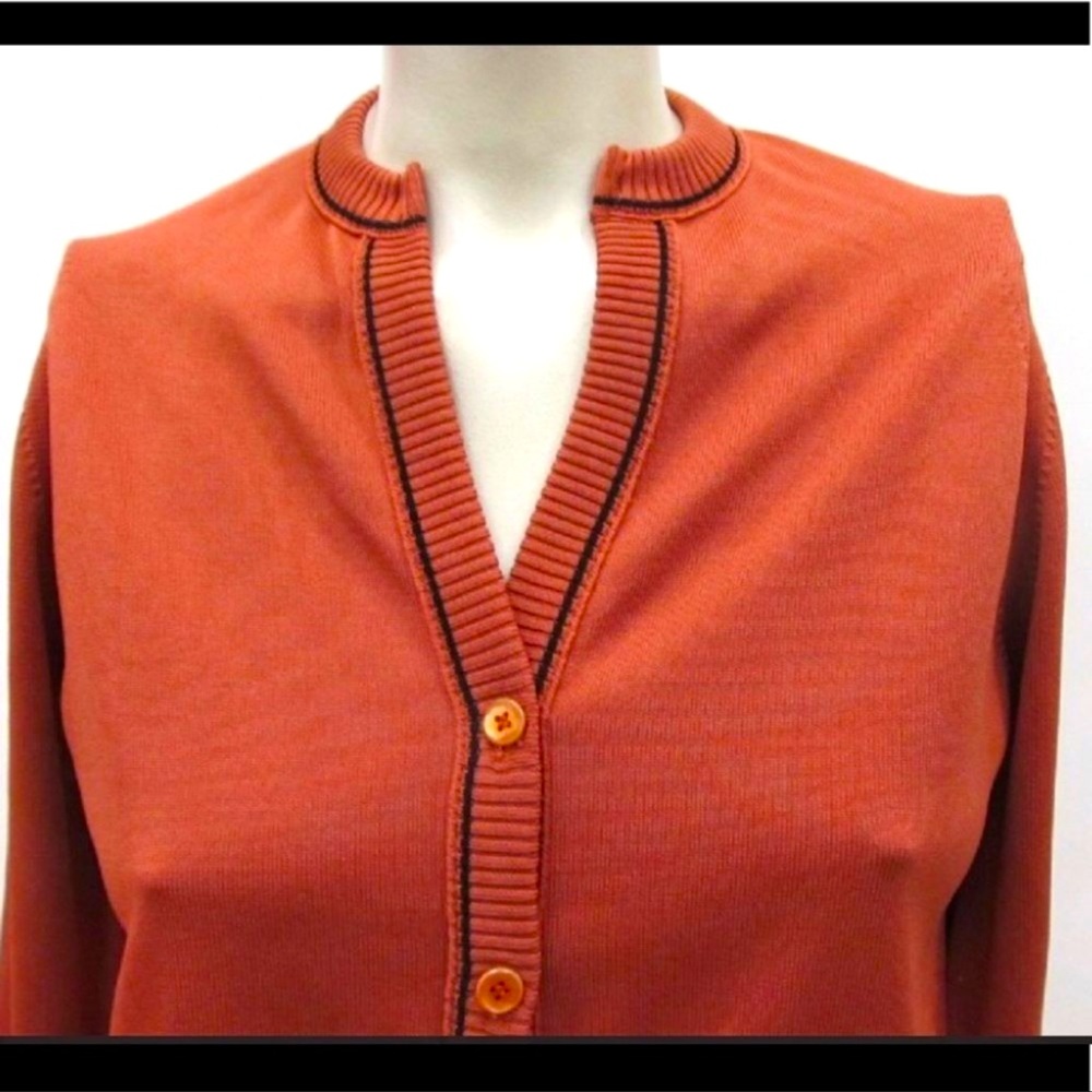Givenchy Debonair Burnt Orange Cardigan - Picture 2 of 3